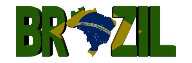Brazil map text with flag illustration Cursus Brazil Intensive